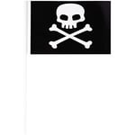 Creative Converting Lot de 8 drapeaux de pirate en plastique noir, 25,4 cm - Trésor enterré, taille unique