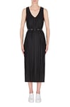 Armani Exchange Women's Plisse, Classic Fit Dress, Black, 6