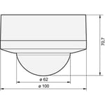 Närvarande sensor P46LR DALI-2 sekundär BMS 32-37m överbyggnad