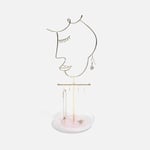 Stackers Rose Quartz Effect 5 Hook Face Jewellery Stand