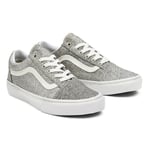 VANS Glitter Old Skool Shoes ((glitter) Moss Gray/true White) Women Grey, Size 4