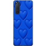Sony Xperia 5 II Genomskinligt Skal Blue Hearts