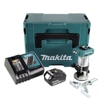 Makita DRT 50 RG1J Fraiseuse multifonction sans fil 18V + 1x Batterie 6,0 Ah + Chargeur + Coffret Makpac 3