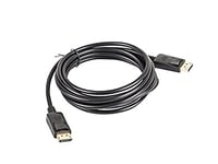 lanberg ca/DPDP/10cc/0030 DisplayPort 1.1 a (19pin) to DisplayPort (19-Pin) Plug 4 K Cable 3 m Black