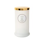 Shearer Candles Pillar Jar Candle, Paraffin Wax, Metal, Glass, Cotton Wick, Fragrance & Essential Oils, Paper, White, Pink, Gold, Large