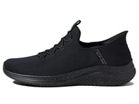 Skechers Womens Ultra Flex 3.0 Right Away Slip-in Loafer, Black, 8.5 Wide