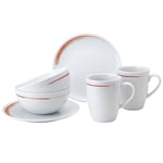 Vivo by Villeroy & Boch Fresh Peach 6 Piece Breakfast Lunch Dining Set for 2