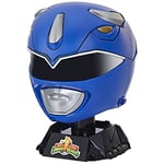 Power Rangers Lightning Collection Mighty Morphin Blue Ranger Premium Collector Helmet Full-Scale for Display, Roleplay, Cosplay, Multicolor