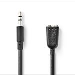 3.5 mm Earphone Headphone Y Splitter Cable Adapter Jack Male To Double Female