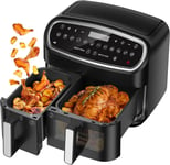 Radiantbeam Dual Air Fryer, Visual Tower Airfryer - 10L XXL Capacity, 12 in 1 Co