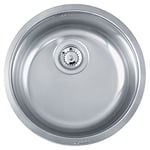 Franke Kitchen Sink Made of Stainless Steel (Silk) and with a Single Bowl Rambla Ran 610-38 N 101.0067.207, Grey, 38 x 18 cm