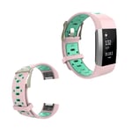 Fitbit Charge 2 Klockarmband Storlek: L - Rosa / Ljusblå