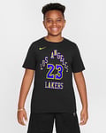 LeBron James Los Angeles Lakers City Edition Older Kids' (Boys') Nike NBA T-Shirt