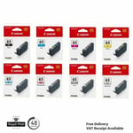 Genuine Canon CLI 65 C/M/Y/K/GY/LGY/PC/PM Ink Cartridges - Pixma Pro 200
