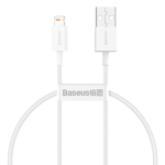 Baseus Superior Fast Charge USB-A till Lightning Kabel, 2.4A, 0.25m - Vit