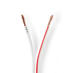 Nedis Højtaler Kabel | 2x 2.50 mm² | CCA | 100.0 m | Runde | PVC | Hvid | Folie