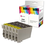5 Black Compatible Ink Cartridge For Epson 16xl Workforce Wf-2510wf Wf-2530wf