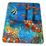 HJJL Underwater World Colour Fishes Gaming Mouse Pad Custom-Natural Rubber Mouse Pad-Multiple Sizes-Multi-Pattern,Mouse Pad Non-Slip Rectangle for Computers,Laptop,PC,Office & Home