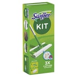 Swiffer Kit complet balai attrape poussière + 8 lingettes sèches