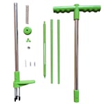 Frunimall Weed Puller Manual Weeder Twist, Stand Up Weeder Direct Weeder Twister Push Twist & Pull Claw Lightweight with Long Steel Handle + 3 Claws Easy Root for Remover Grabber