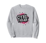 CTRL Freak Splattered Ink Computer Programmer Funny Sweatshirt