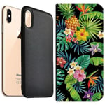 Apple Iphone Xs Max Magnetic Wallet Case Tropical Vibe