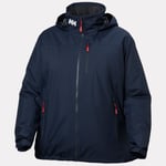 Helly Hansen Women's Hooded Crew Midlayer Plus Jacket 2.0 Marinblå 3X