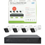PNI House IPMAX POE 3LR video surveillance kit, NVR with 4 POE ports and 10 in network, and 4 cameras with 3MP, outdoor, Power over Ethernet