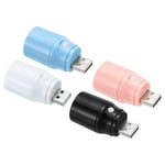 4Pcs USB Torch Rechargeable Portable Small LED Flashlight with Switch 4 Colors