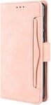 HualuBro Xiaomi Mi 10 Case, Magnetic Full Body Protection Shockproof Flip Leather Wallet Case Cover with Card Slot Holder for Xiaomi Mi 10 5G Phone Case (Pink)