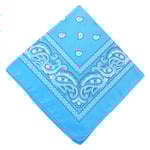 Bandana Scarf Sjal Snusnäsduk Paisleymönster Ljus Blå blå