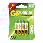 GP Super Alkaline AAA 8-pack