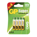 GP Super Alkaline AAA 4+4