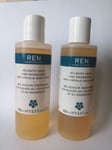REN Atlantic Kelp and Magnesium Anti-Fatigue Body Wash 2 x 100ml Travel Size NEW
