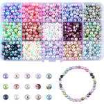 1200 st 6 mm runda pärlor imitation pärlor pärlor abs plast-WELLNGS