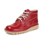 Kickers Men's Kick Hi Classic Ankle Boots, Extra Comfortable, Added Durability, Premium Quality, Red Light Cream, 12 UK