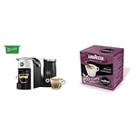 Lavazza A Modo Mio Jolie & Milk White Coffee Machine, with Milk Frother & 256 Eco Caps Coffee Pods Espresso Lungo Dulce