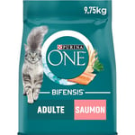 PURINA ONE Bifensis Croquettes au Saumon pour Chats Adultes | Sac de 9,75kg