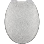 Gelco Design - abattant wc resine glitter - silver pailleté