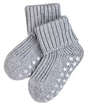 FALKE Unisex Baby Catspads Cotton B HP Thick Grips On Sole 1 Pair Grip socks, Grey (Light Grey 3400), 1-6 months