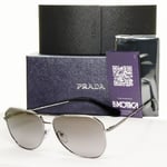 Prada Sunglasses Polarized Glass Lens Gunmetal Grey Smoke PR63XS SPR 63X 5AV-09G