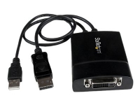 StarTech.com DisplayPort till DVI Dual Link aktiv adapter - DisplayPort till DVI-D adapter videokonverterare 2560x1600 60 Hz - DP 1.2 till DVI-skärm - USB-driven - Låsande DP-kontakt - DisplayPort-/ DVI-adapter - USB (endast ström), DisplayPort (hane) till DVI-D (hona) spärrad - USB 2.0 / DisplayPort 1.2 - 37 cm - USB-ström, aktiv, 2560 x 1600 (WQXGA) -stöd - svart