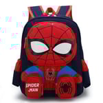 Ny barnens skolväska tecknad söt ryggsäck dagis manliga och kvinnliga baby liten ryggsäck spider man dark blue