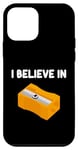 Coque pour iPhone 12 mini I Believe in Taille-crayons manuel rotatif Pointe graphite
