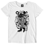 Teetown - T Shirt Femme - Oldschool Photography - Polaroid Kodak Fisheye 90's Objectif Apn Argentique - 100% Coton Bio