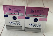 NIVEA Hyaluron Cellular Filler Anti-Age Day Cream SPF 15 50ml, 2 x 50ml