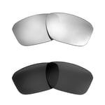 Walleva Titanium + Black Polarized Lenses For Oakley Split Shot Sunglasses