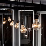 Konstsmide Christmas LED-valoketju Biergarten perussetti, meripihka