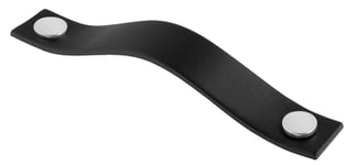 Clas Ohlson Läderhandtag Levanto svart, 158 mm