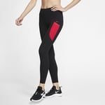 Nike One Luxe Womens  Tight Fit Leggings Black / Red Large New RRP £64.99